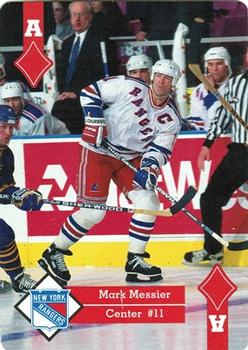1995-96 Hoyle Eastern Conference Playing Cards #A♦ Mark Messier  Front