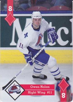 1995-96 Hoyle Eastern Conference Playing Cards #8♦ Owen Nolan  Front