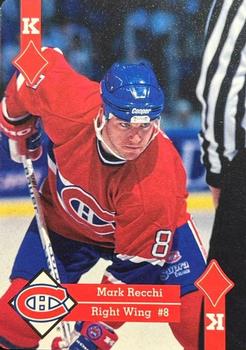 1995-96 Hoyle Eastern Conference Playing Cards #K♦ Mark Recchi  Front