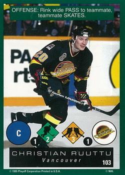 1995-96 Playoff One on One Challenge #103 Christian Ruuttu  Front