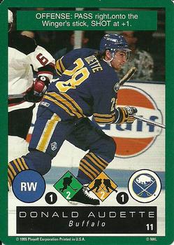 1995-96 Playoff One on One Challenge #11 Donald Audette  Front