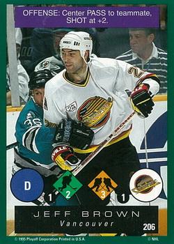 1995-96 Playoff One on One Challenge #206 Jeff Brown  Front