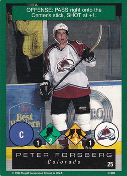1995-96 Playoff One on One Challenge #25 Peter Forsberg  Front
