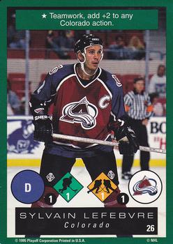 1995-96 Playoff One on One Challenge #26 Sylvain Lefebvre  Front