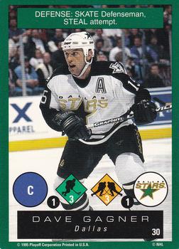 1995-96 Playoff One on One Challenge #30 Dave Gagner  Front