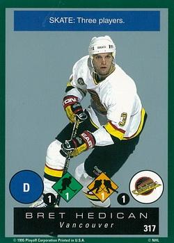 1995-96 Playoff One on One Challenge #317 Bret Hedican Front