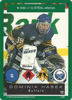 1995-96 Playoff One on One Challenge #12 Dominik Hasek  Front