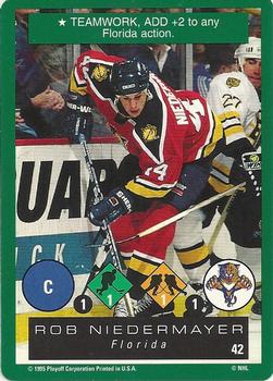 1995-96 Playoff One on One Challenge #42 Rob Niedermayer  Front
