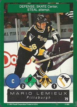 1995-96 Playoff One on One Challenge #79 Mario Lemieux  Front