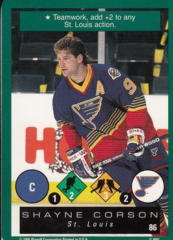 1995-96 Playoff One on One Challenge #86 Shayne Corson  Front