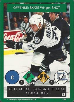1995-96 Playoff One on One Challenge #92 Chris Gratton  Front