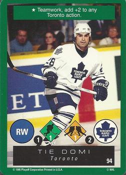 1995-96 Playoff One on One Challenge #94 Tie Domi  Front