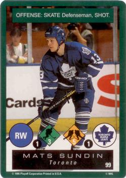 1995-96 Playoff One on One Challenge #99 Mats Sundin  Front