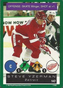 1995-96 Playoff One on One Challenge #147 Steve Yzerman  Front