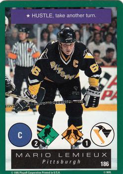 1995-96 Playoff One on One Challenge #186 Mario Lemieux  Front