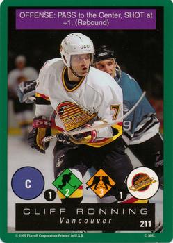 1995-96 Playoff One on One Challenge #211 Cliff Ronning  Front