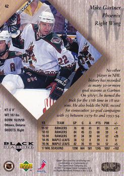 1996-97 Upper Deck Black Diamond - Gold #42 Mike Gartner  Back