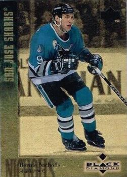 Bernie Nicholls Autographed Hockey Card san Jose Sharks 1997 