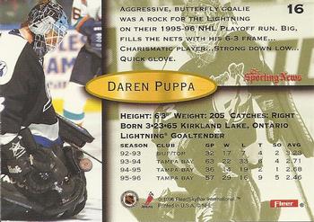 1997 Kenner/Fleer/Upper Deck Starting Lineup Cards #16 Daren Puppa  Back