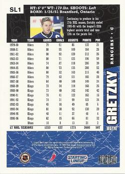 1997 Kenner/Fleer/Upper Deck Starting Lineup Cards #SL1 Wayne Gretzky  Back