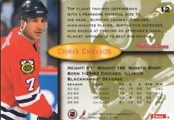 1997 Kenner/Fleer/Upper Deck Starting Lineup Cards #12 Chris Chelios  Back
