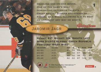 1997 Kenner/Fleer/Upper Deck Starting Lineup Cards #1 Jaromir Jagr  Back