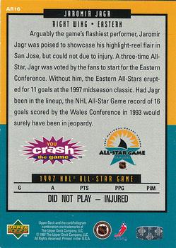 1997 Upper Deck Crash the All-Star Game #16 Jaromir Jagr  Back
