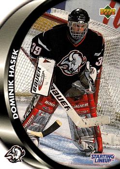 1998 Kenner/Upper Deck Starting Lineup Cards #SL8 Dominik Hasek Front