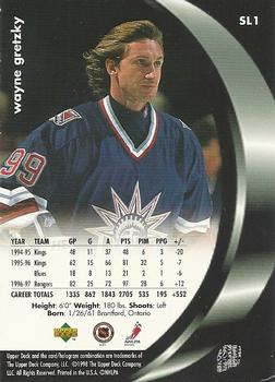 1998 Kenner/Upper Deck Starting Lineup Cards #SL1 Wayne Gretzky Back