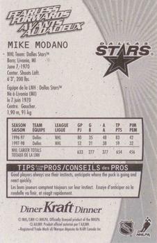 1998-99 Kraft / Post Collection - Kraft Fearless Forwards Black Back #NNO Mike Modano  Back