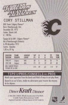 1998-99 Kraft / Post Collection - Kraft Fearless Forwards Black Back #NNO Cory Stillman  Back