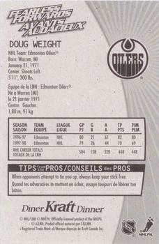 1998-99 Kraft / Post Collection - Kraft Fearless Forwards Black Back #NNO Doug Weight  Back