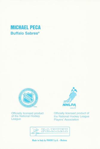 1998-99 Panini Photocards #NNO Mike Peca Back