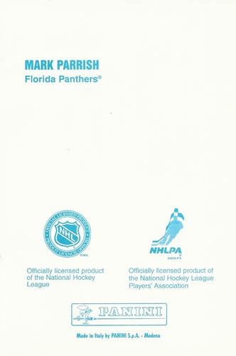 1998-99 Panini Photocards #NNO Mark Parrish Back