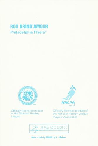 1998-99 Panini Photocards #NNO Rod Brind'amour Back