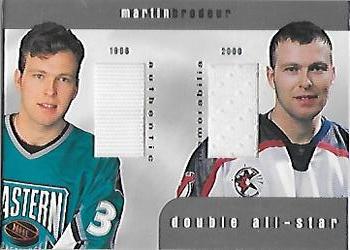 1999-00 Be a Player Memorabilia - Update Double All Star Jerseys #D-19 Martin Brodeur  Front