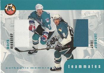 1999-00 Be a Player Memorabilia - Update Teammates Jerseys #TM-8 Jaromir Jagr / Mark Messier Front