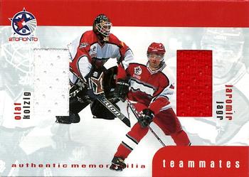 1999-00 Be a Player Memorabilia - Update Teammates Jerseys #TM-32 Jaromir Jagr / Olaf Kolzig Front