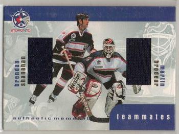 1999-00 Be a Player Memorabilia - Update Teammates Jerseys #TM-35 Brendan Shanahan / Martin Brodeur  Front
