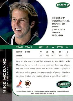 2000-01 Be a Player Memorabilia - Parkhurst 2000 (50th Anniversary) #P-232 Mike Modano  Back