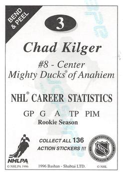1995-96 Bashan Imperial Super Stickers #3 Chad Kilger Back