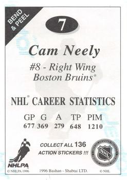 1995-96 Bashan Imperial Super Stickers #7 Cam Neely Back