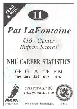 1995-96 Bashan Imperial Super Stickers #11 Pat LaFontaine Back