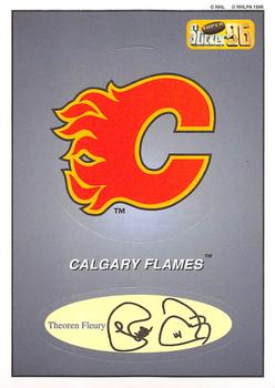 1995-96 Bashan Imperial Super Stickers #14 Calgary Flames / Theoren Fleury Front
