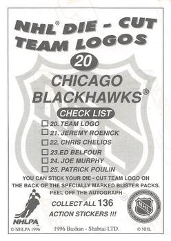 1995-96 Bashan Imperial Super Stickers #20 Chicago Blackhawks / Ed Belfour Back