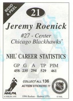 1995-96 Bashan Imperial Super Stickers #21 Jeremy Roenick Back