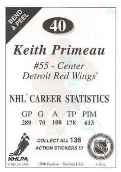 1995-96 Bashan Imperial Super Stickers #40 Keith Primeau Back