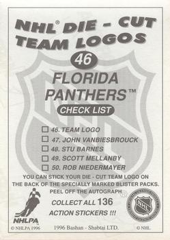 1995-96 Bashan Imperial Super Stickers #46 Florida Panthers / John Vanbiesbrouck Back