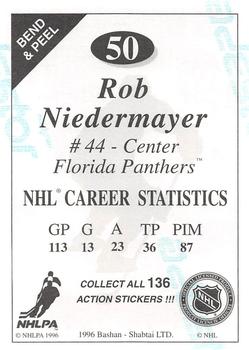 1995-96 Bashan Imperial Super Stickers #50 Rob Niedermayer Back