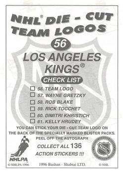 1995-96 Bashan Imperial Super Stickers #56 Los Angeles Kings / Rob Blake Back